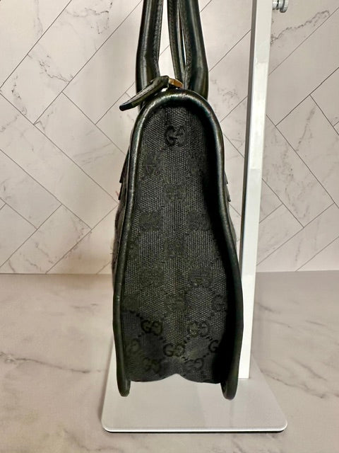 Gucci Vintage GG Canvas Top-Handle Handbag/ Zip Tote
