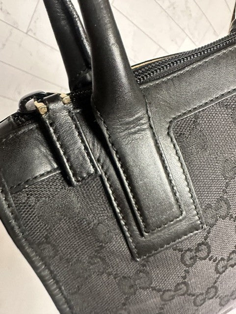 Gucci Vintage GG Canvas Top-Handle Handbag/ Zip Tote