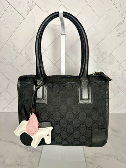 Gucci Vintage GG Canvas Top-Handle Handbag/ Zip Tote