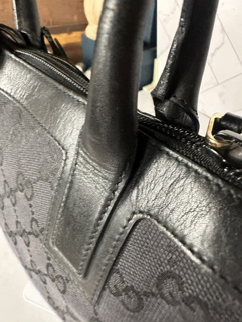 Gucci Vintage GG Canvas Top-Handle Handbag/ Zip Tote