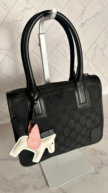 Gucci Vintage GG Canvas Top-Handle Handbag/ Zip Tote
